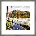 Autumn On Monksville Reservoir - Long Pond Ironworks Framed Print