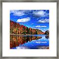 Autumn Reflections On Bald Mountain Pond Framed Print