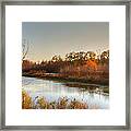 Autumn Sunset Reflection Framed Print