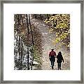 Autumn Walk On The C And O Canal Towpath Framed Print