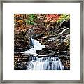 Autumn Waterfall In Mountain Framed Print