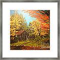 Autumns Rustic Road Framed Print