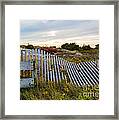 Autumnul Beach Garden Framed Print