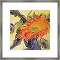 Avenging Sunflower Framed Print