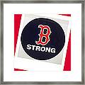 B Strong Red White And Blue Framed Print