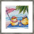Baby Chicks On Waikiki Beach Framed Print