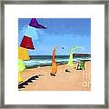 Bali Flags On Collaroy Beach Framed Print