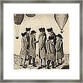 Balloonists Cartoon, 1785 Framed Print