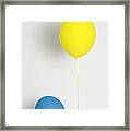 Balloons Filled With Helium And Air Framed Print