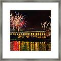 Ballpark Fireworks Framed Print