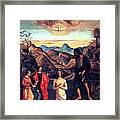 Baptism Of Christ With Saint John 1502 Giovanni Bellini Framed Print