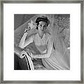 Barbara Cushing In Her Wedding Dress Framed Print
