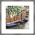 Barche A Venezia Framed Print
