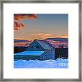Barn In Winter Framed Print