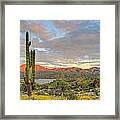 Bartlett Lake Sunset Framed Print
