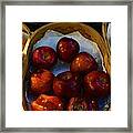 Basket Of Red Apples Framed Print