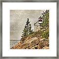 Bass Harbor Head Lighthouse. Acadia National Park Framed Print