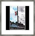 Derry Before And Now Framed Print