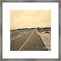 Lonely Beach Bike Path Framed Print