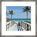 Beach Entrance, Florida Framed Print