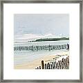 Beach Fence Framed Print