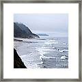Beach Frontage In Monet Framed Print