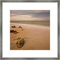Beach Rocks Framed Print