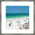 Beach Scene, Clearwater, Florida Framed Print