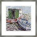 Beached Boats Framed Print