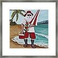 Beachen Santa Framed Print