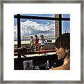 Beach_window Framed Print