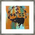 Bear Totem And Medicine Wheel Framed Print