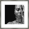 Beautiful Black Woman Wearing Jewellery Framed Print