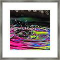 Beautiful Colored Water Drops Framed Print