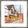 Beautiful Day In An Old English Village - Lacock Framed Print