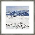Beautiful Mountain Landscape In Winter Framed Print