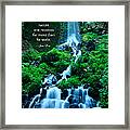 Beautiful Waterfalls Through A Walk With Nature Framed Print