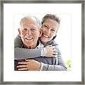 Beautiful Young Woman Embracing Her Father Framed Print