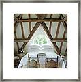 Bedroom With Wooden Ceiling Framed Print