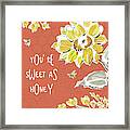 Bee Happy Iii Spice Framed Print