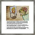 Beer Drinker In The Mirror Framed Print