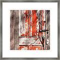 Behind The Red Door Framed Print