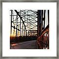 Belford Bridge At Sunset Framed Print