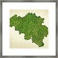 Belgium Grass Map Framed Print