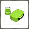 Bento Box Glit And Brillia Bright Green Framed Print