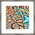 Bicycle Blue By Diana Sainz Framed Print