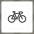 Bicycle Icon Framed Print