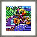 Bicycling Framed Print