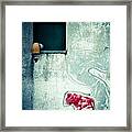 Big S With Window Pipe And Red Spray Framed Print