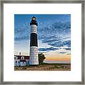 Big Sable Point Lighthouse Sunset Framed Print